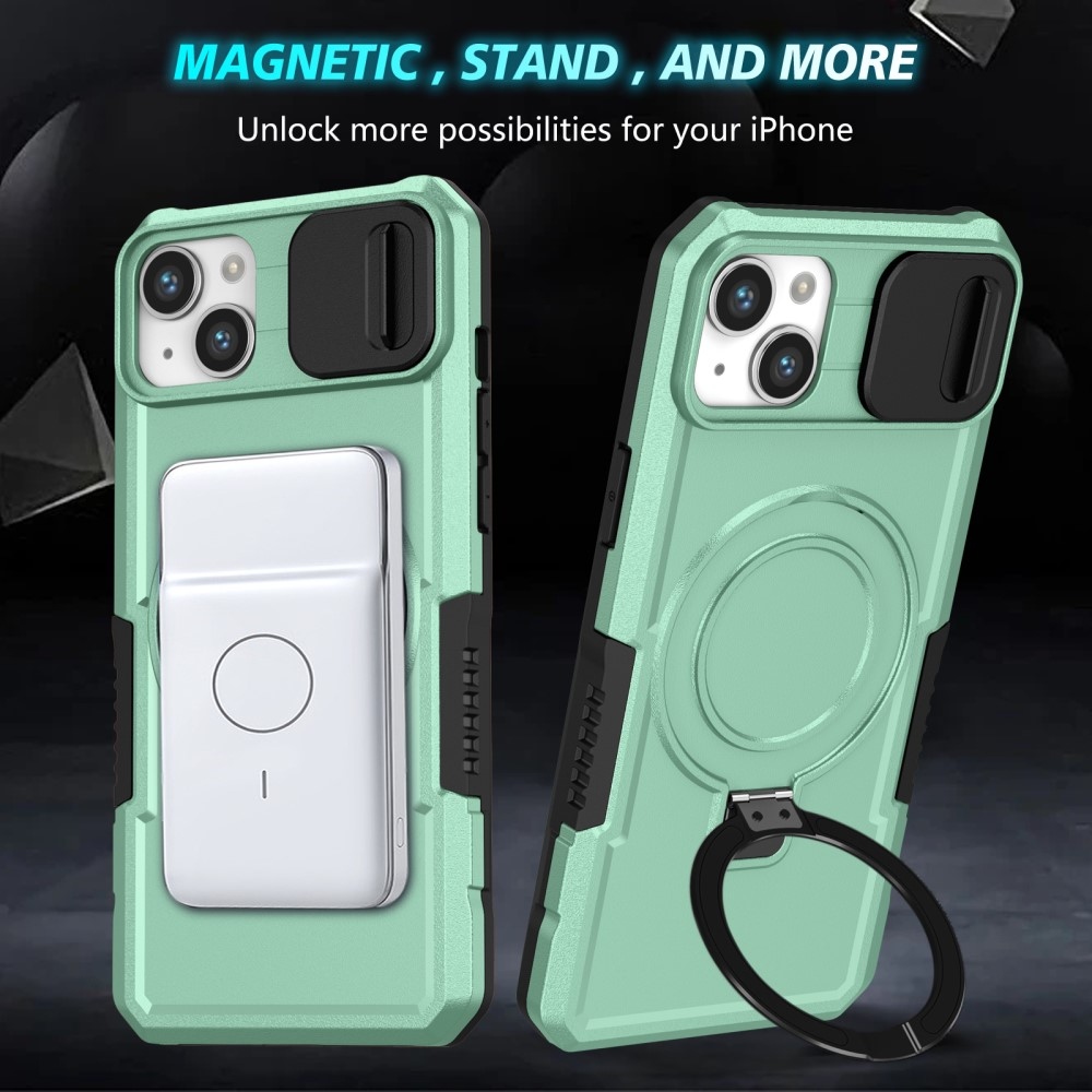 Fulcrum tartós borító kameravédelemmel és MagSafe funkcióval iPhone 14 készülékhez - Világoszöld