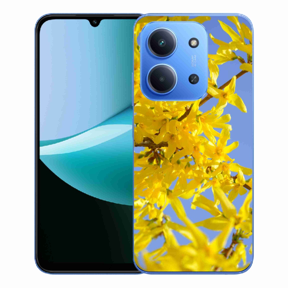 Gél borító mmCase a Xiaomi Redmi 15C 4G/5G (173mm) - sárga virágokhoz