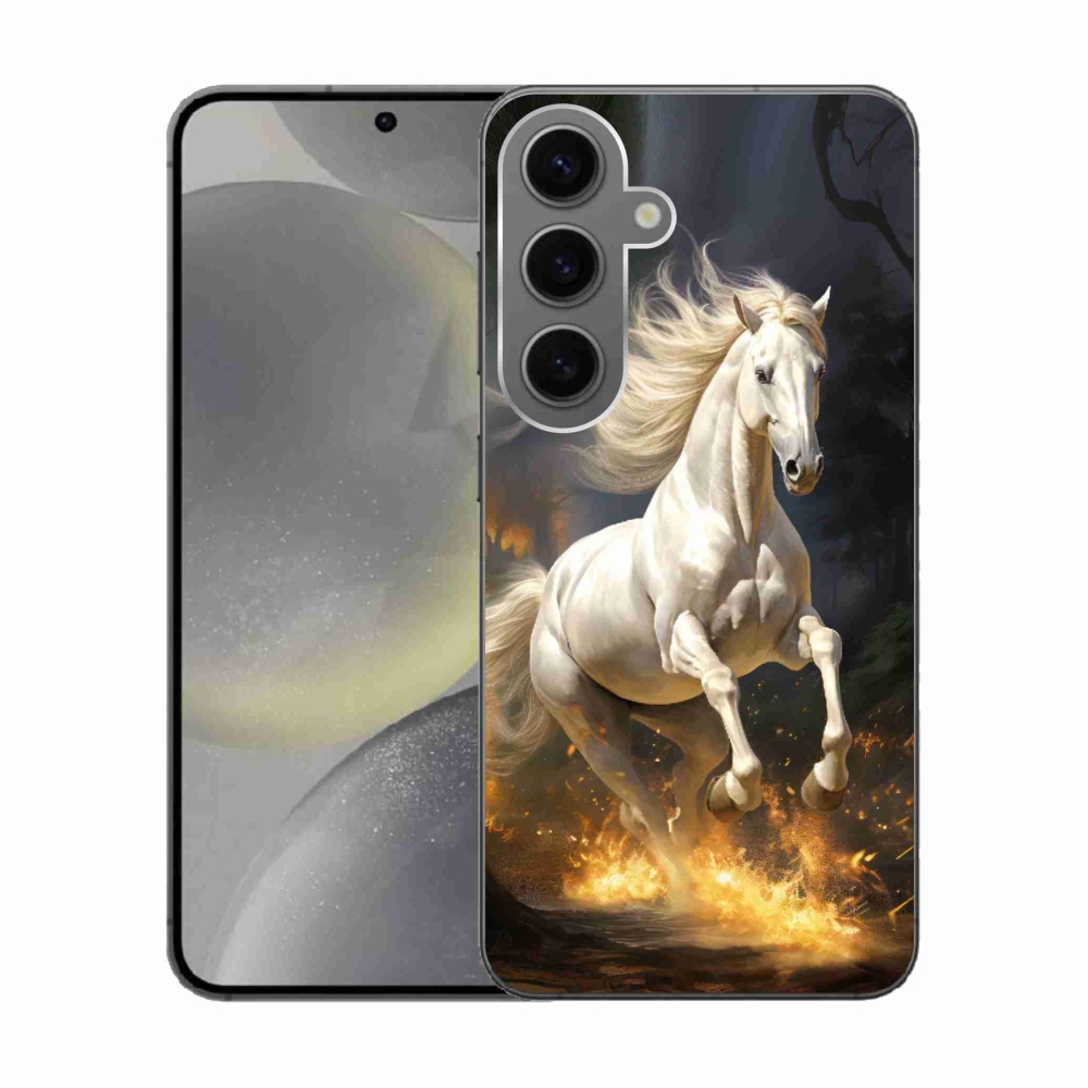 Gél védőhuzat mmCase Samsung Galaxy S24 - fehér ló 2
