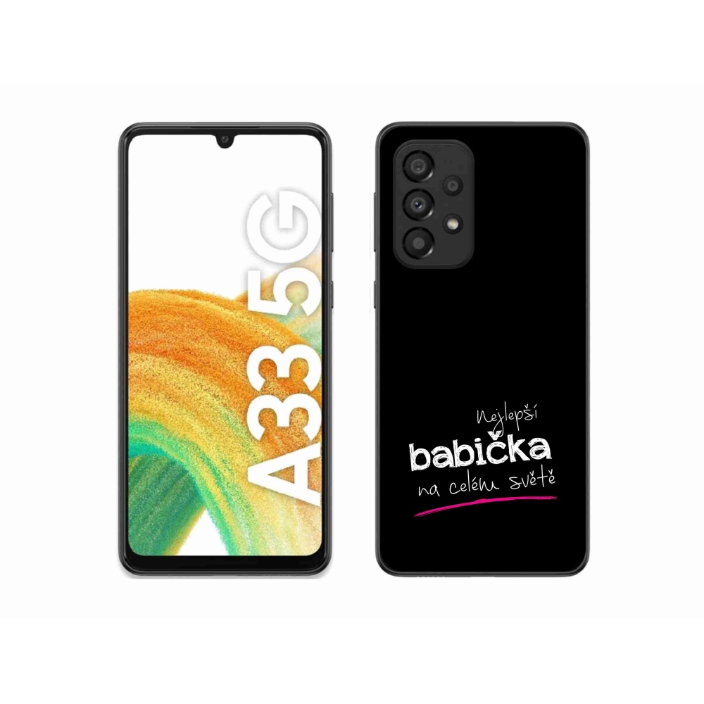 Gél borító mmCase Samsung Galaxy A33 5G - a legjobb nagymama 4 fekete háttérrel