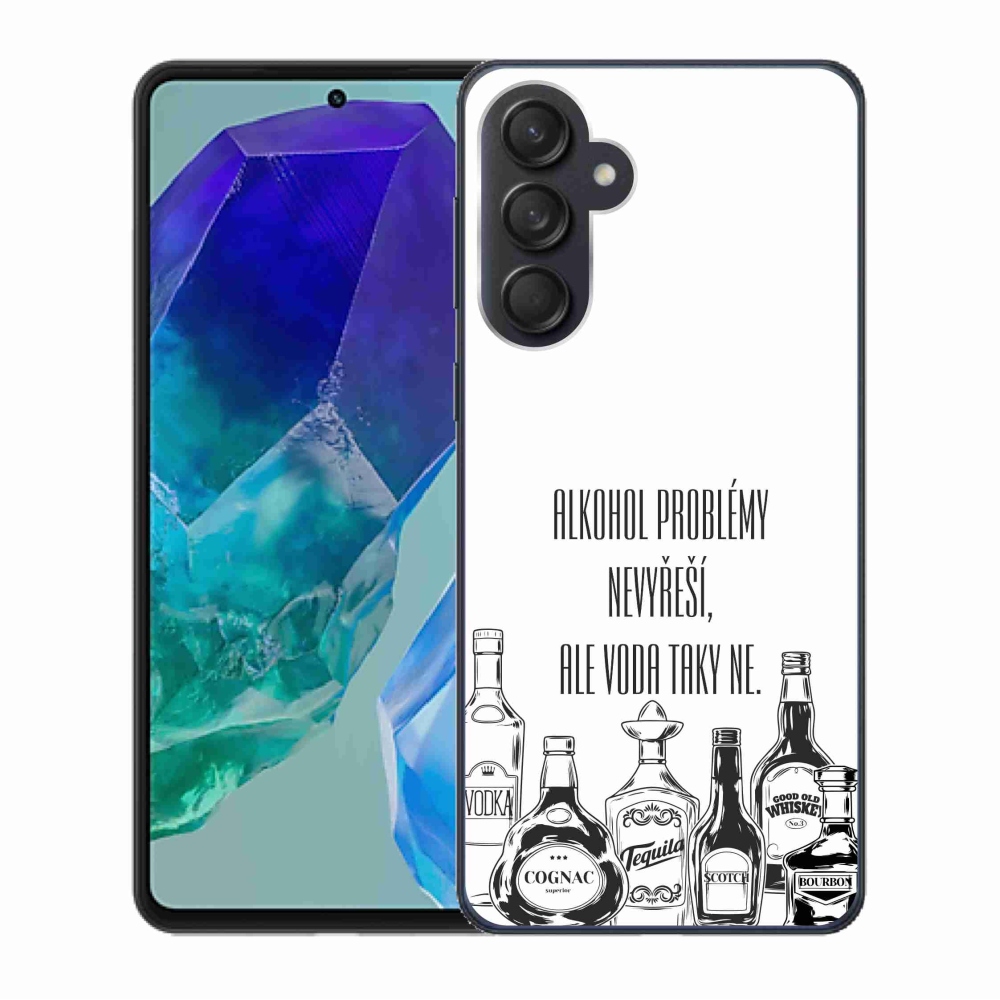 Gél borító mmCase Samsung Galaxy M55 5G - vicces szöveg fehér háttérrel