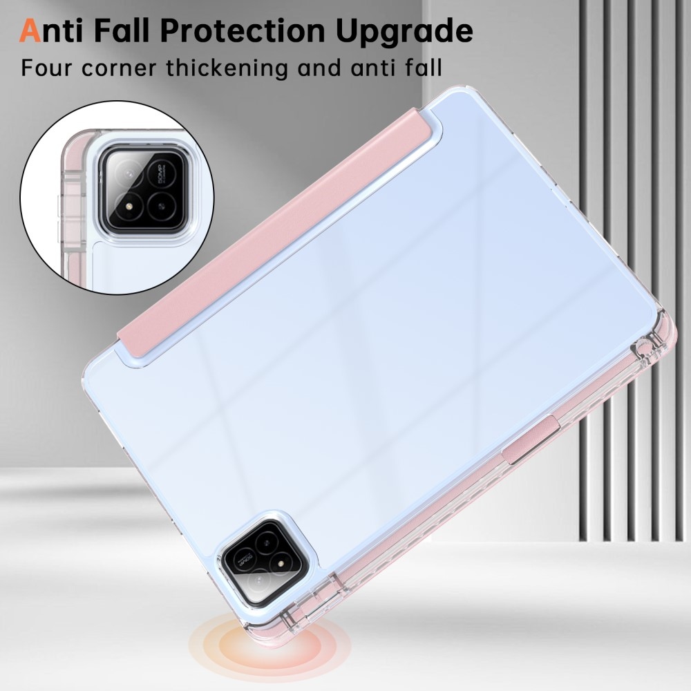 Origami intelligens pozicionáló tok Xiaomi Pad 7/7 Pro táblagéphez - rózsaszín