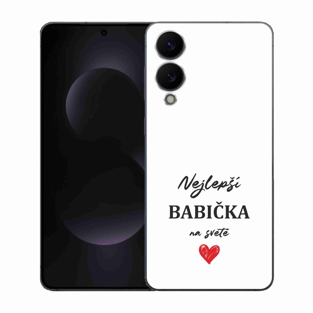 Gél borítás mmCase Samsung Galaxy S25 Edge - Best Grandma 1 fehér háttérrel