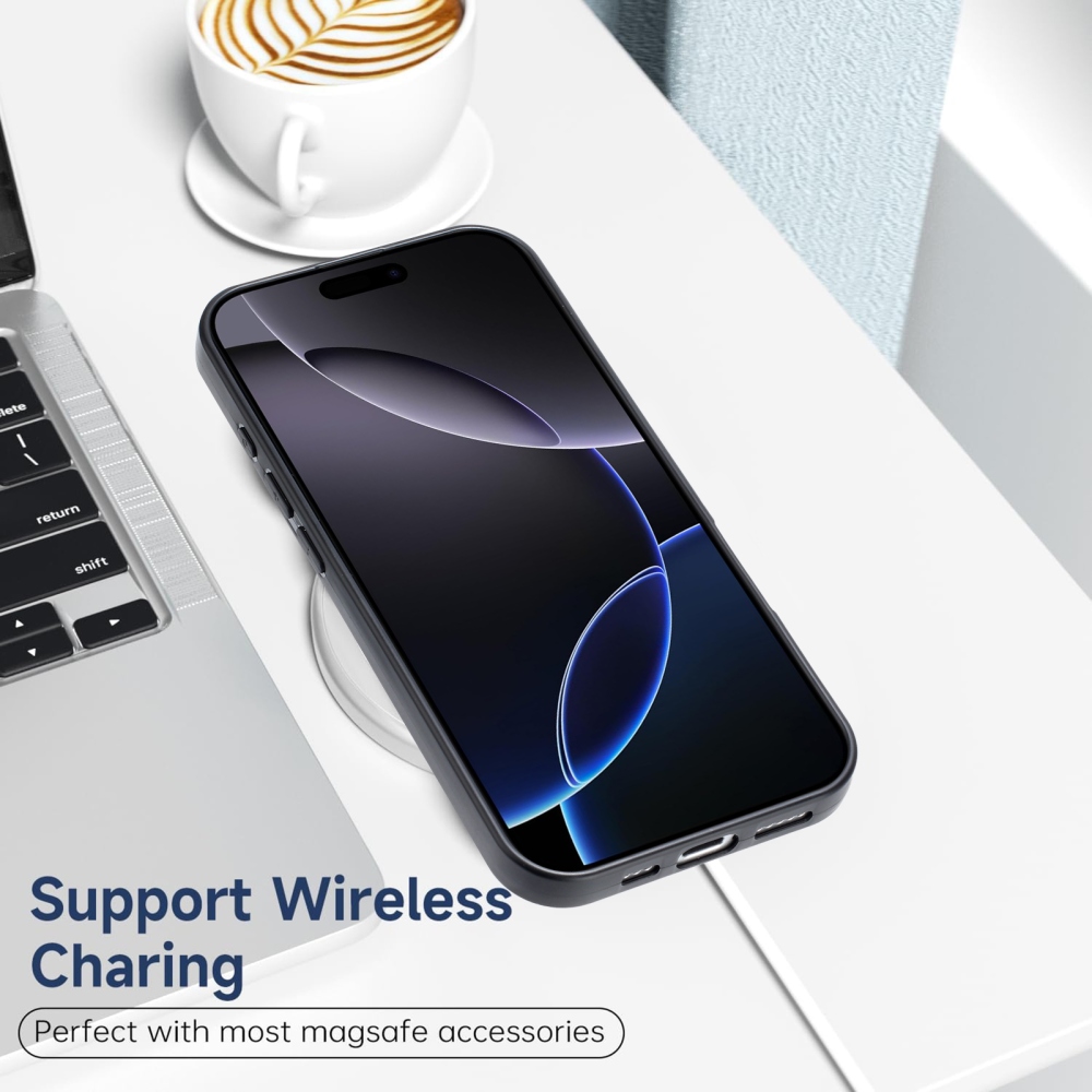 Matt zselés tok iPhone 17 Air készülékhez - fekete