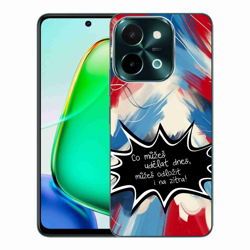 Gél borító mmCase a Vivo Y28-hoz - vicces szöveg 9 fekete háttér