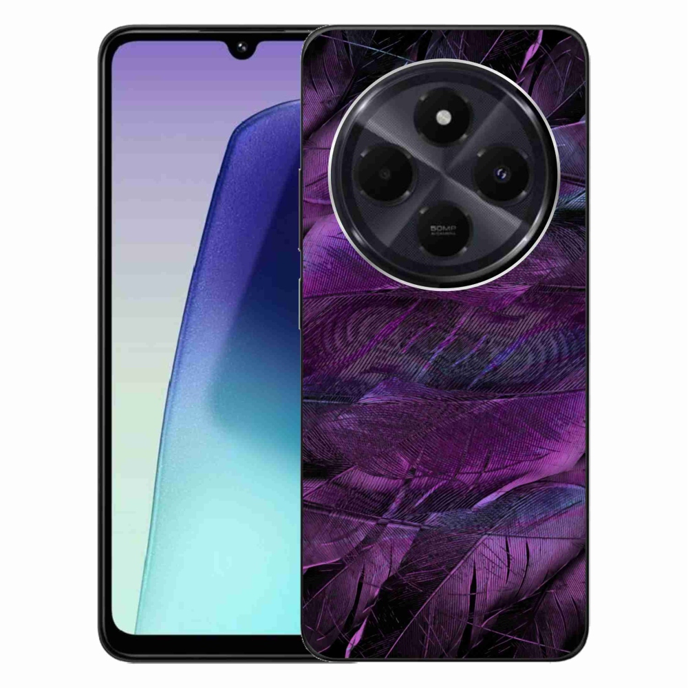 Gél borítás mmCase a Xiaomi Redmi 14C/Poco C75-hez - lila toll