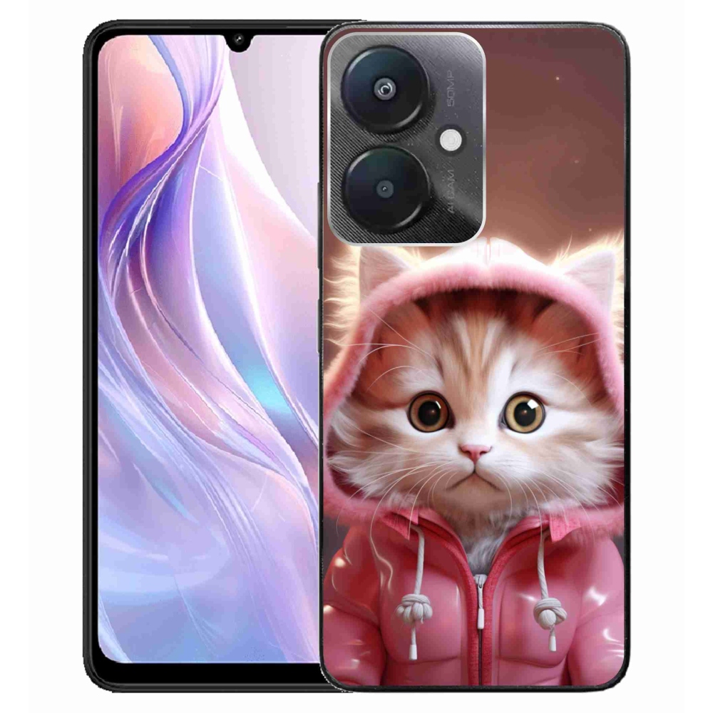 Gél borító mmCase a Xiaomi Redmi 13C 5G számára - aranyos cica 3