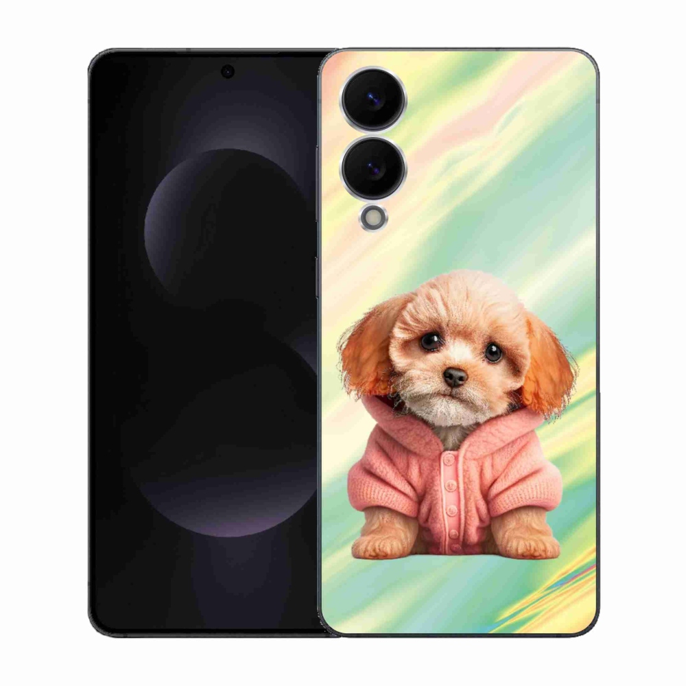 Gél borítás mmCase Samsung Galaxy S25 Edge készülékhez - pulóveres kölyökkutyakölyök