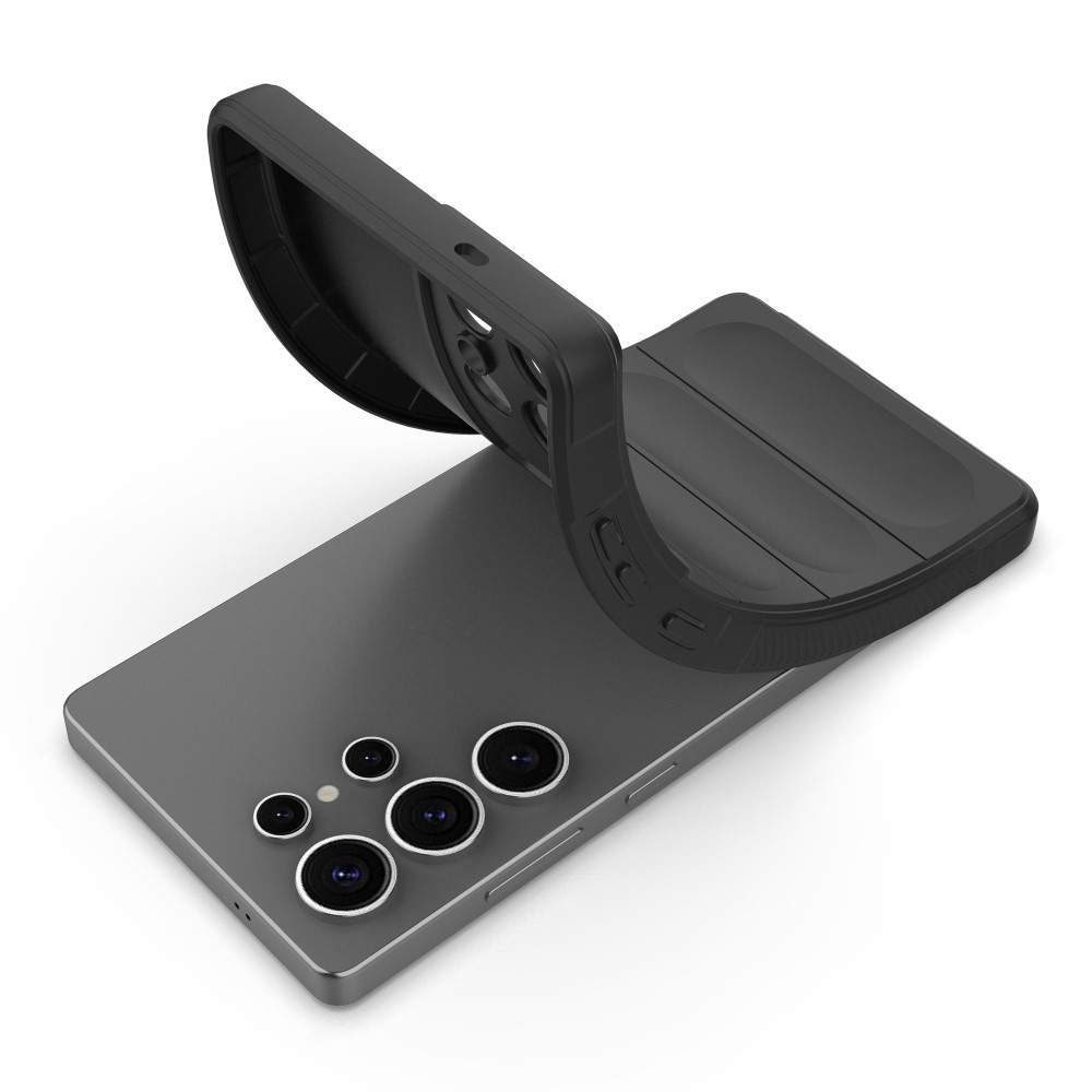 Rugg tartós zselés tok Samsung Galaxy S25 Ultra készülékhez - fekete