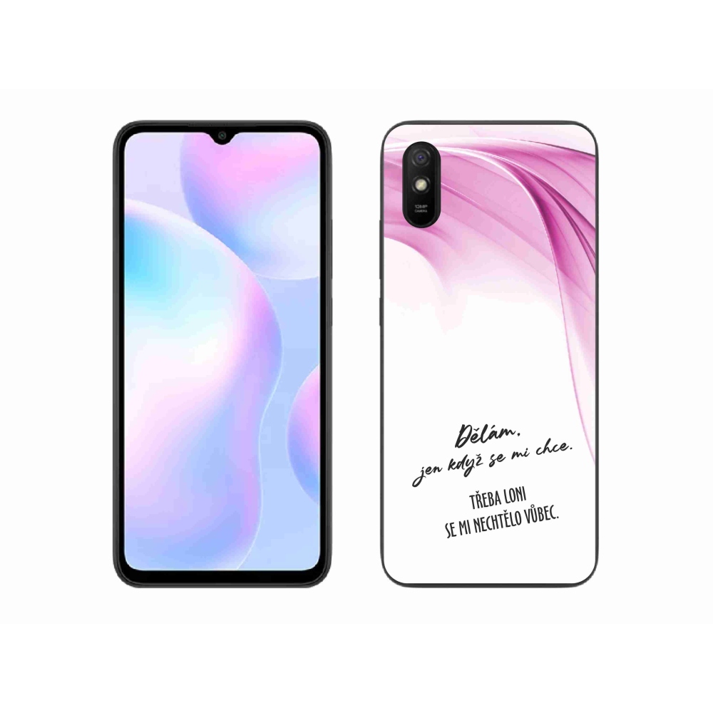 Gél borító mmCase a Xiaomi Redmi 9AT-hoz - vicces szöveg 12 fehér háttérrel