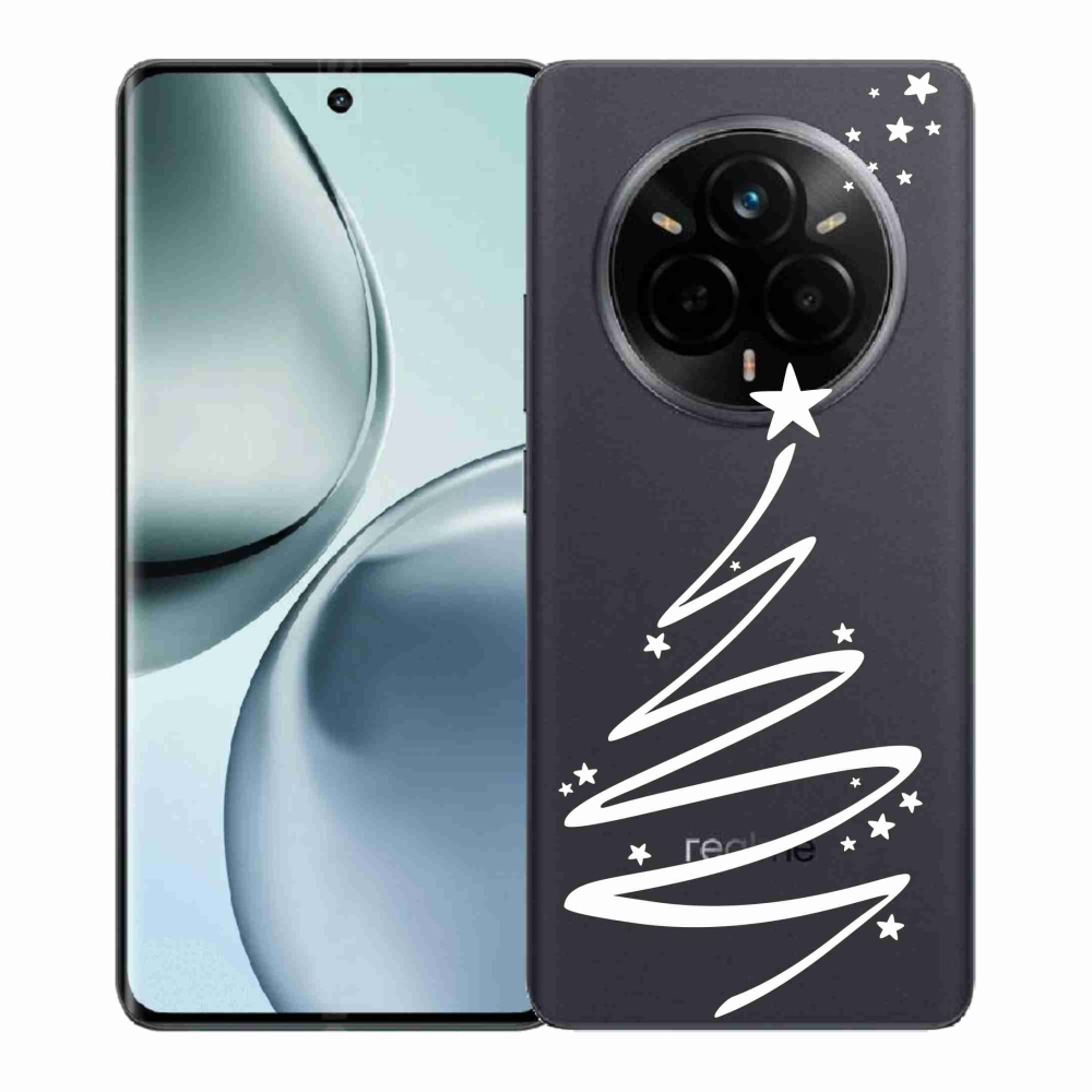 Gél borító mmCase a Realme 14 Pro 5G készülékhez - fehér fa átlátszó háttéren