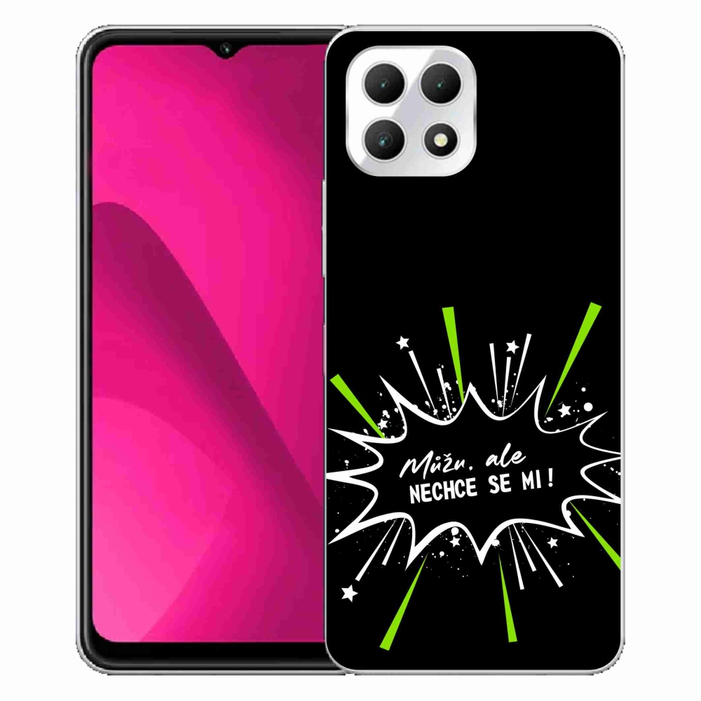 Gél borító mmCase a T-Mobile T Phone 2 készülékhez - vicces szöveg 11 fekete háttér