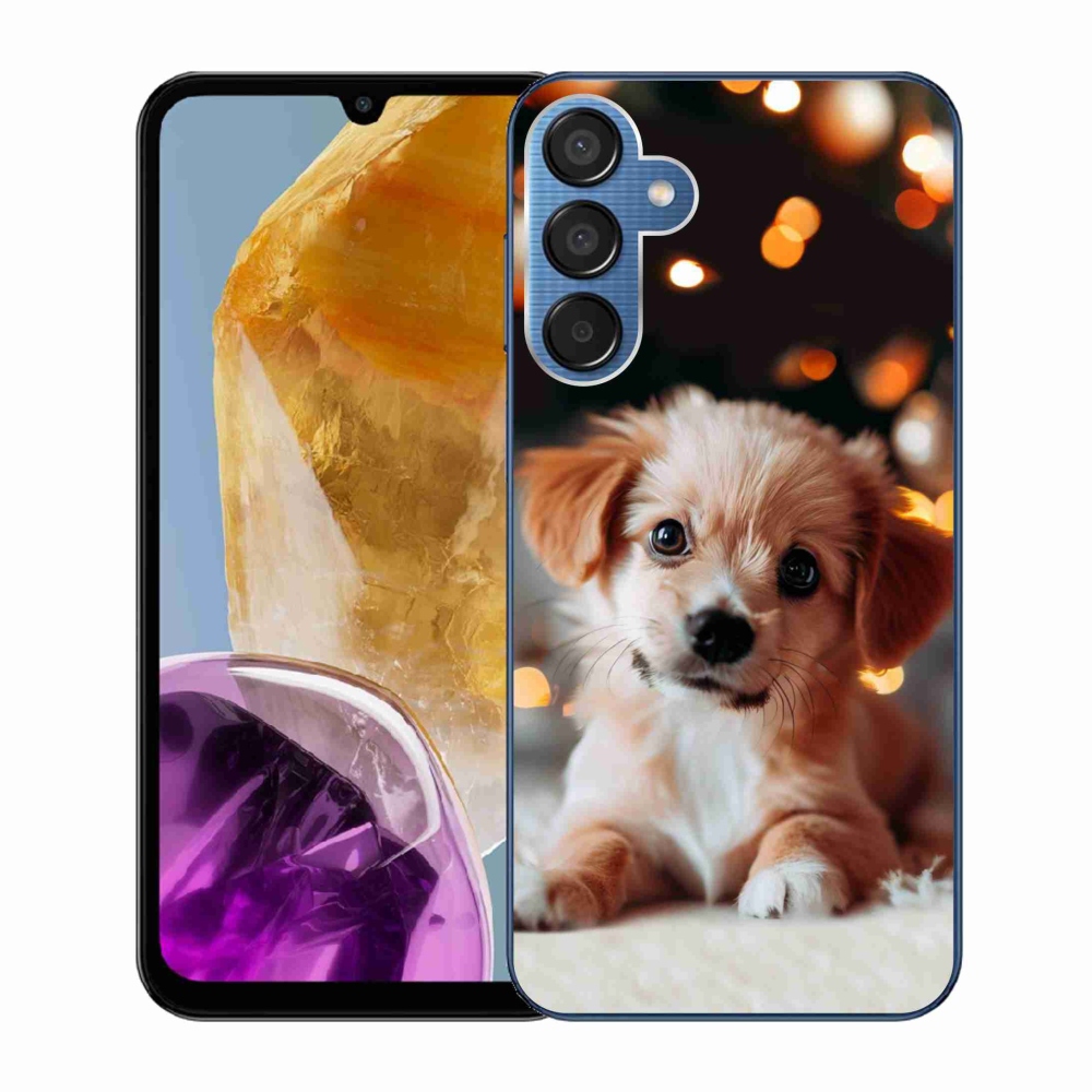 Zselés borítás mmCase Samsung Galaxy M15 5G - kölyökkutyakölyökhöz