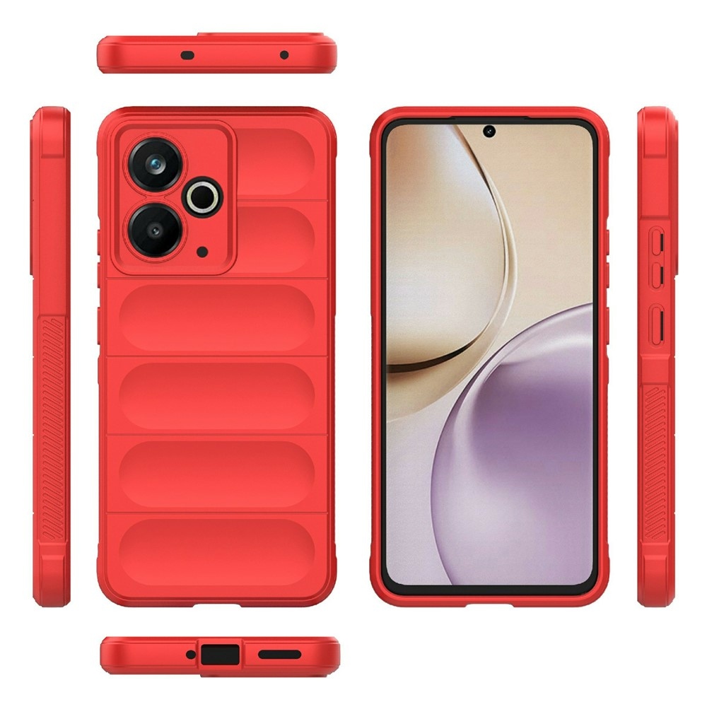 Rugg tartós zselés tok a Realme 14T 5G készülékhez - piros színű