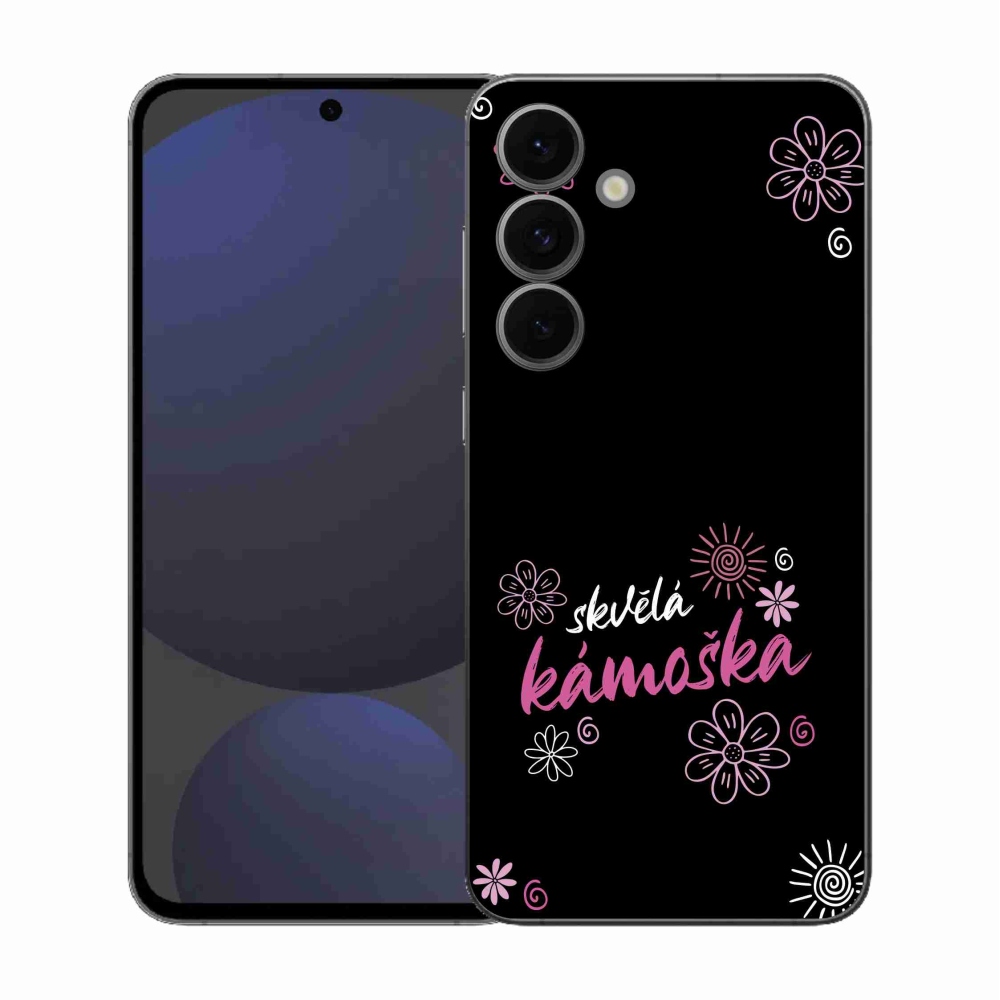 Gél borítás mmCase Samsung Galaxy S25 FE - nagyszerű haver fekete háttérrel