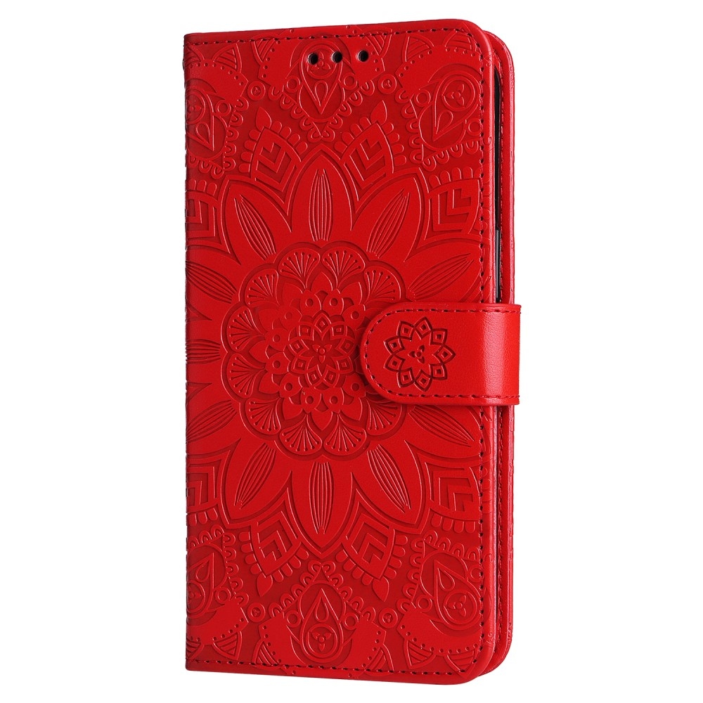 Napraforgó könyvtáska Vivo Y36-hoz - piros