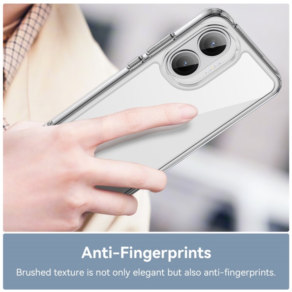 Gél tok rögzített hátlappal a Xiaomi Poco F7 5G-n - átlátszó