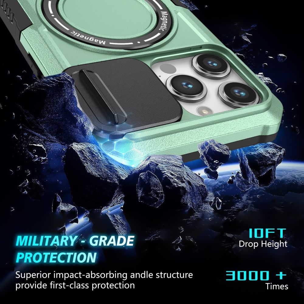Katonai strapabíró védőburkolat MagSafe-vel iPhone 14 Pro Max készülékhez - világoszöld