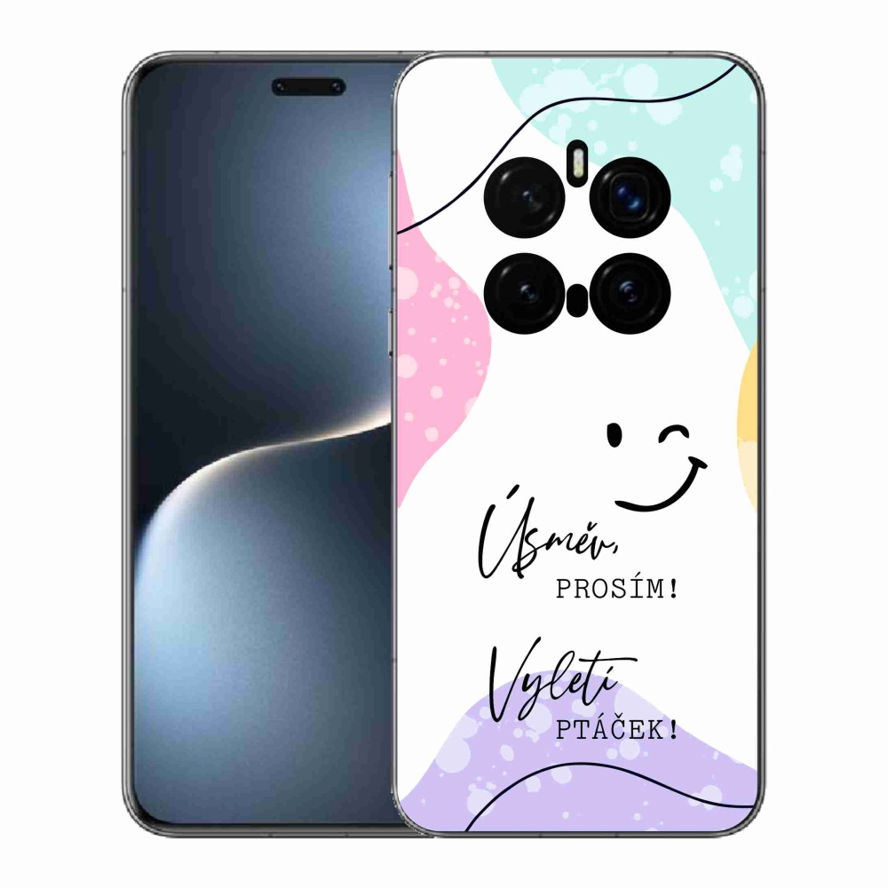 Gél borító mmCase a Honor Magic 7 Pro 5G készülékhez - vicces szöveg 4 fehér háttérrel