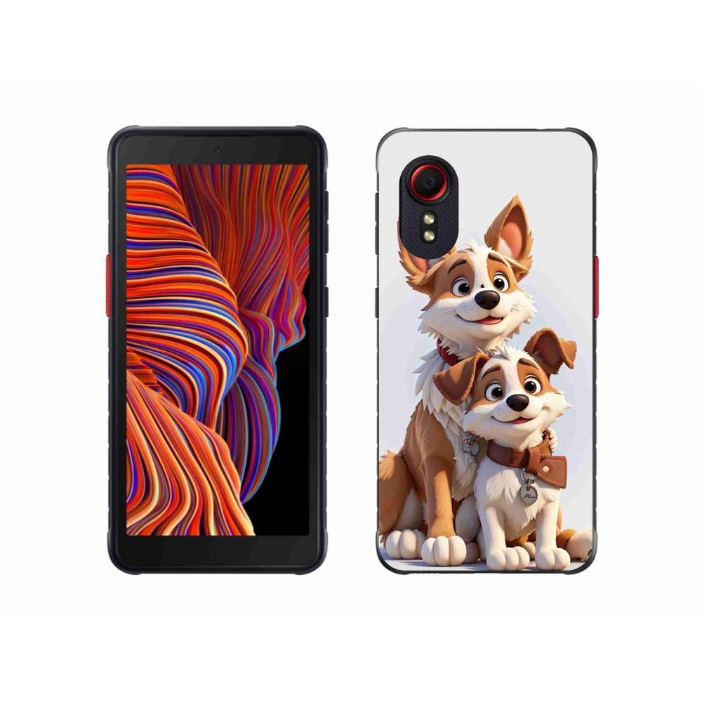 Gél borítás mmCase Samsung Galaxy Xcover 5 - rajzoló kutyákhoz