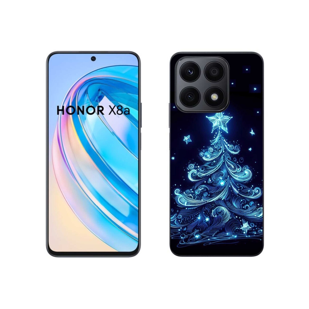 Gél borítás mmCase a Honor X8a számára - neon karácsonyfa 4