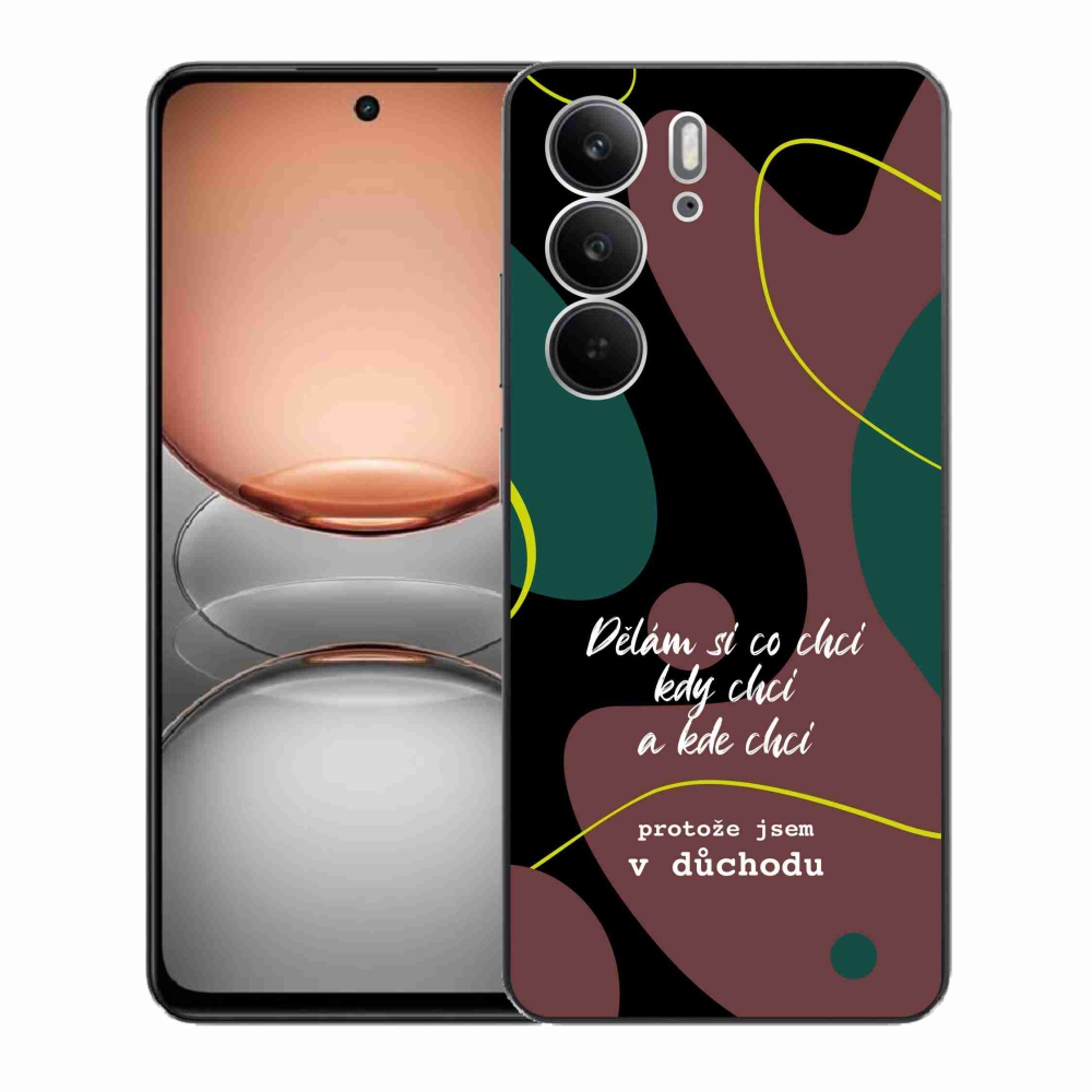 Gél borító mmCase a Realme C75 készülékhez - vicces szöveg 10 fekete háttér