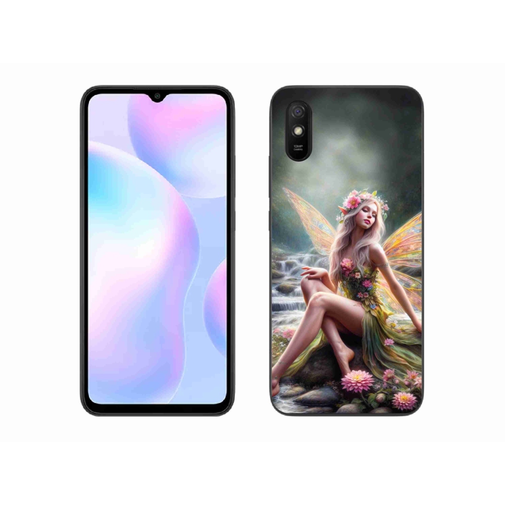 Gél borító mmCase a Xiaomi Redmi 9A - pillangó nő 1