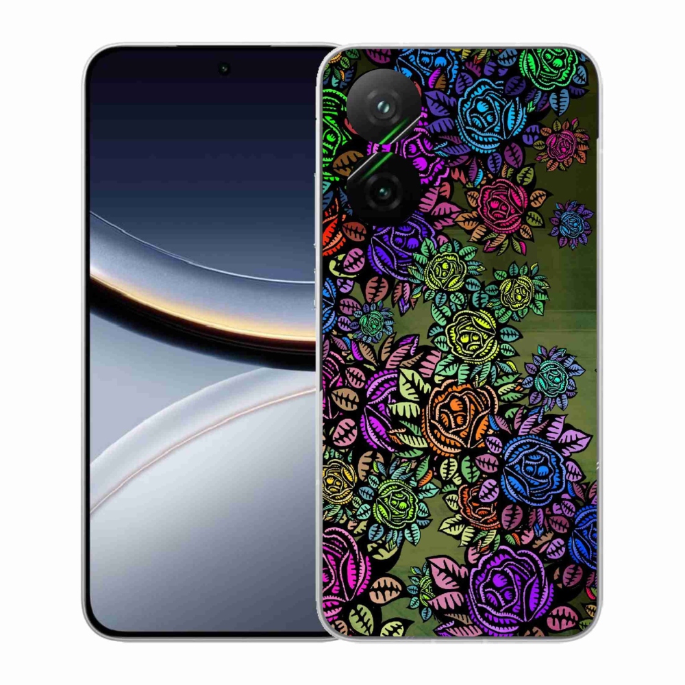 Gél borító mmCase a Xiaomi Poco F7 5G számára - virágok 6