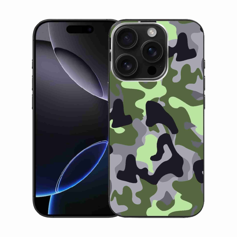 Zselés borítás mmCase iPhone 16 Pro készülékhez - terepszínű minta 7