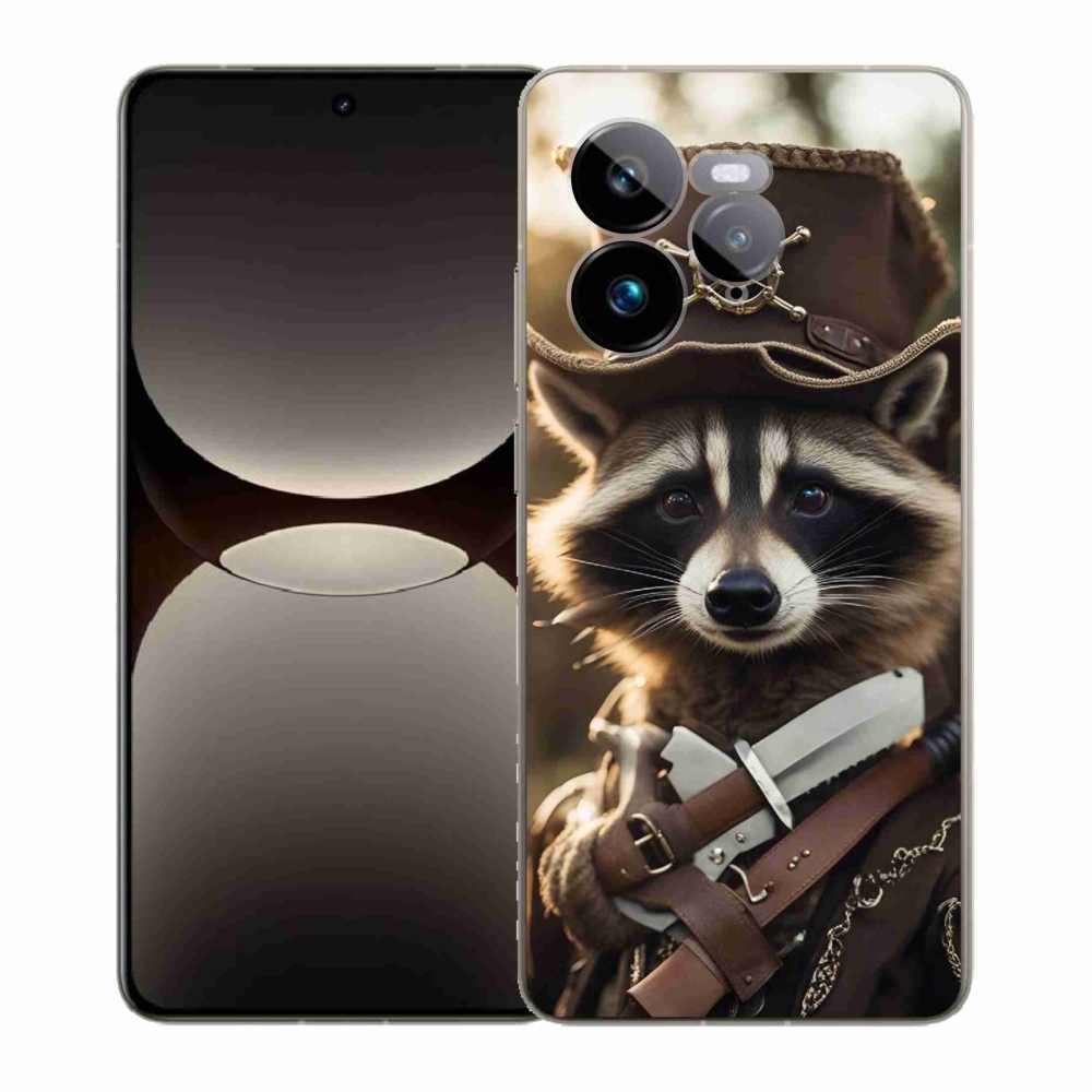 Gél borítás mmCase a Realme GT 7 Pro 5G számára - mosómedve egyenruhában