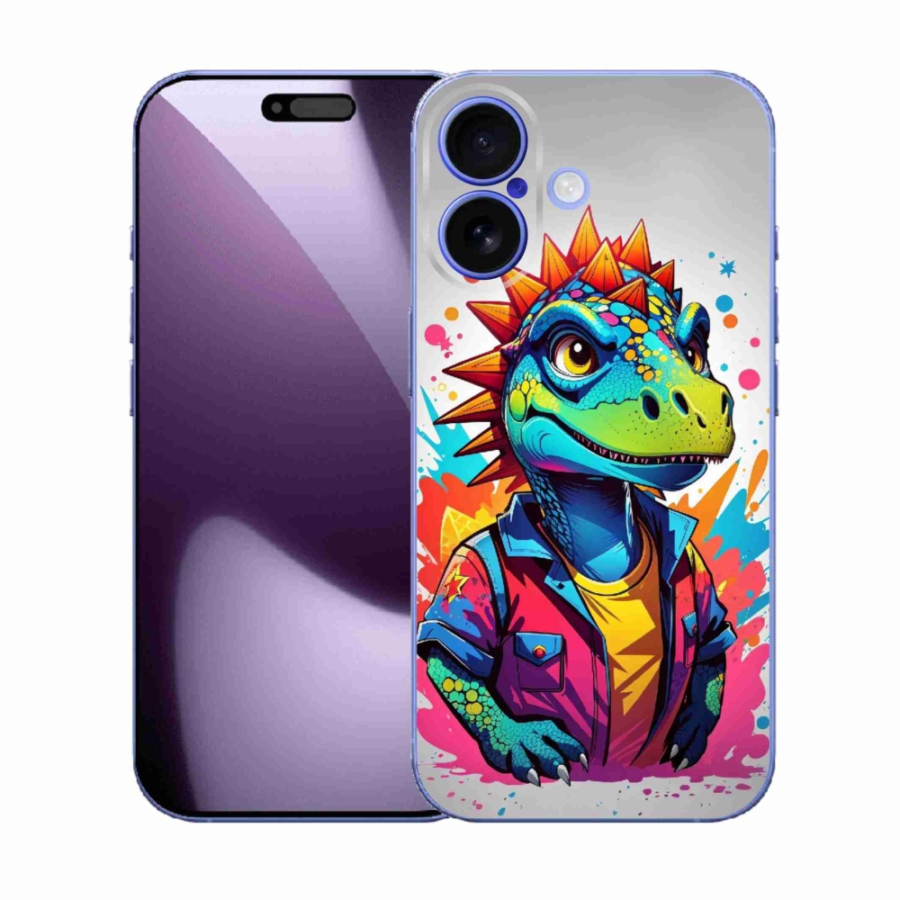 Zselés borítás mmCase iPhone 17 készülékhez - színes dinoszaurusz