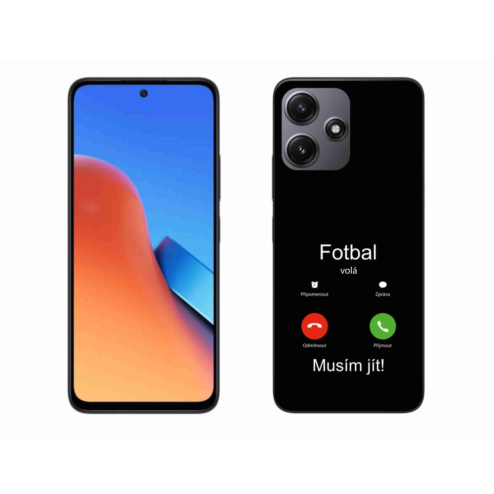 Gél borító mmCase a Xiaomi Redmi 12 5G - futball hívások fekete háttérrel