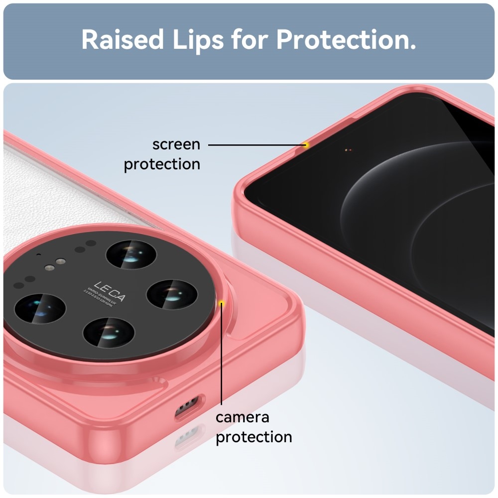 Gél tok fix hátlappal a Xiaomi 14 Ultra számára - piros