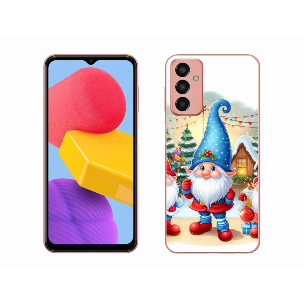Gél borítás mmCase Samsung Galaxy M13 készülékhez - Karácsonyi manók