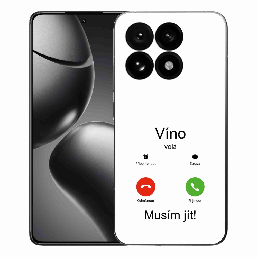 Gél borítás mmCase a Xiaomi 15T-hez - bor hívja a fehér hátteret