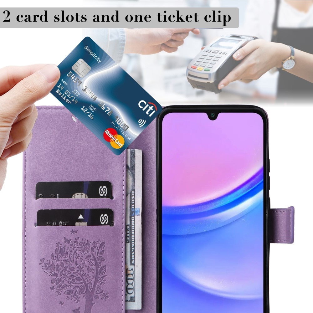 Fák könyve tok Samsung Galaxy A16 4G/5G/A26 5G - világos lila