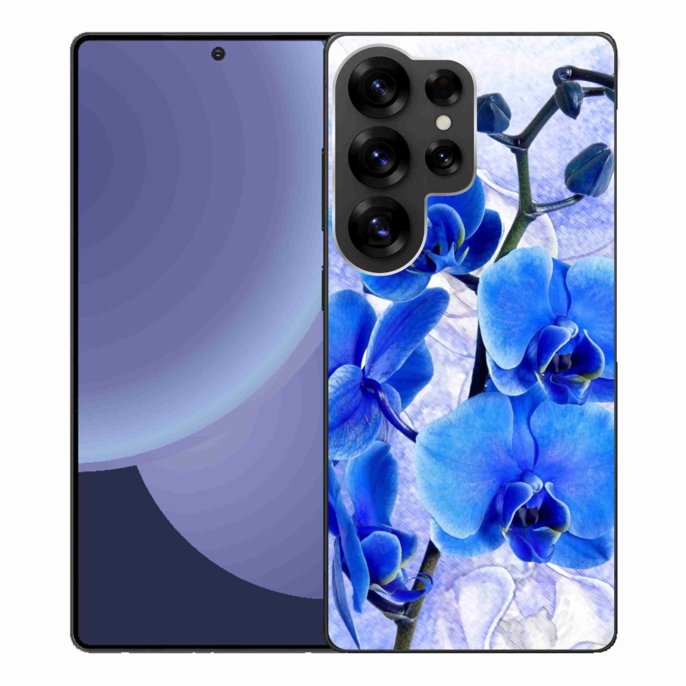 Gél védőhuzat mmCase Samsung Galaxy S25 Ultra - kék virágok