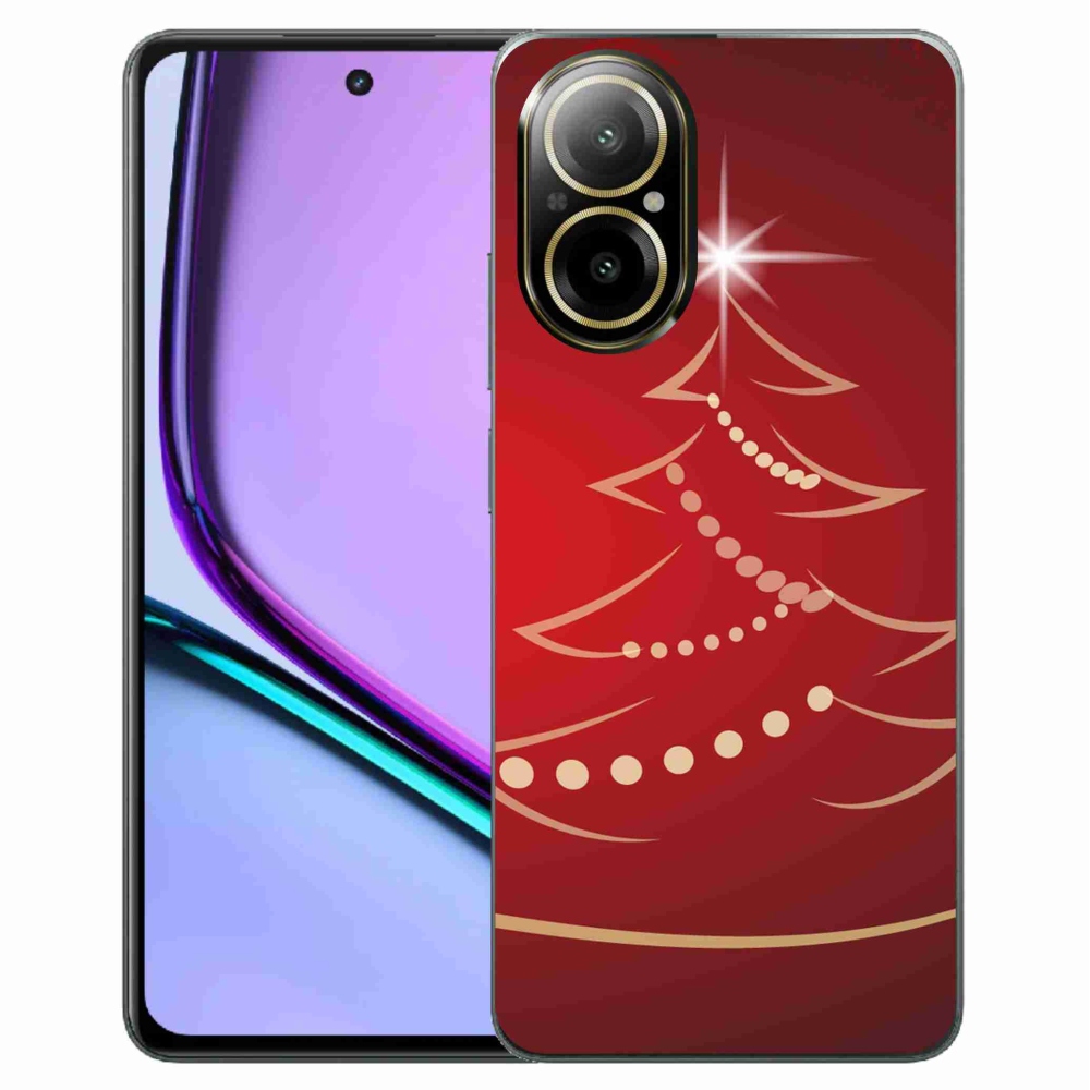 Gél borító mmCase a Realme C67 készülékhez - karácsonyfa karikatúra