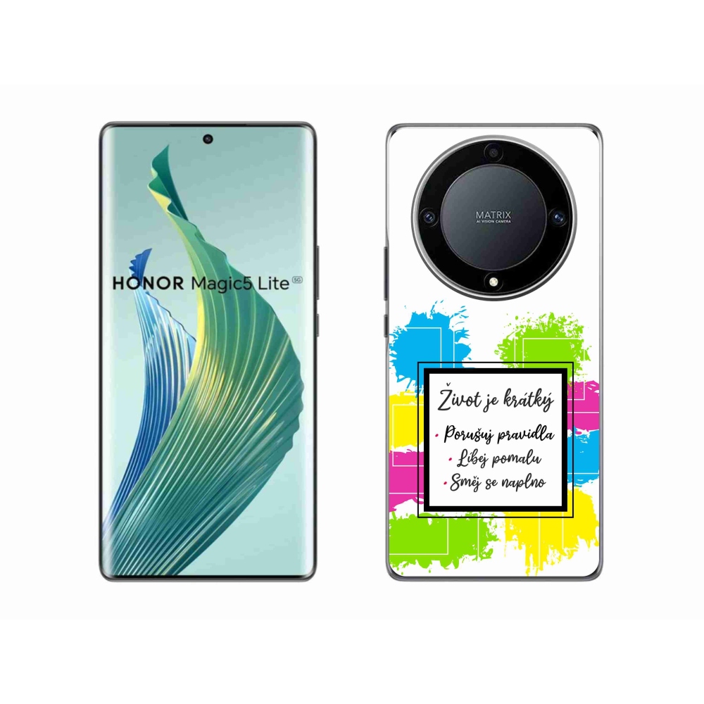 Gél borítás mmCase a Honor Magic 5 Lite 5G készülékhez - Idézet 5 fehér háttér