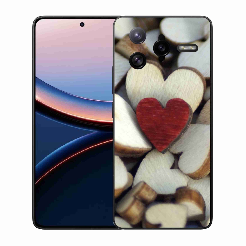 Gél borítás mmCase a Xiaomi Poco F7 Ultra számára - gravírozott piros szív