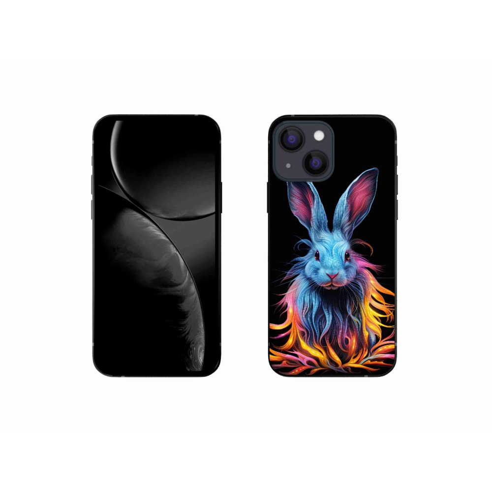 Zselés borítás mmCase iPhone 13 mini készülékhez - absztrakt nyúl