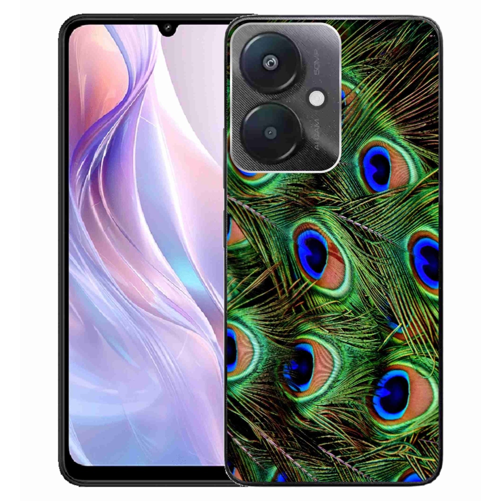 Gél borítás mmCase a Xiaomi Redmi 13C 5G számára - pávatoll