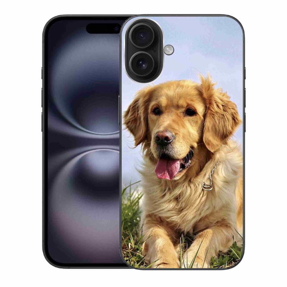 Gél tok mmCase iPhone 16 Plus készülékhez - arany retriever