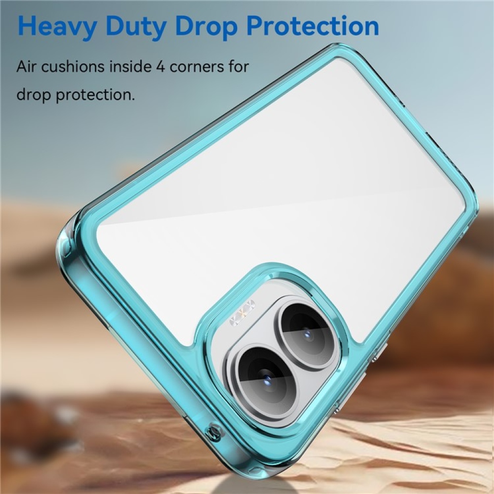 Gél tok fix hátlappal Xiaomi Poco F7 5G - világoskék