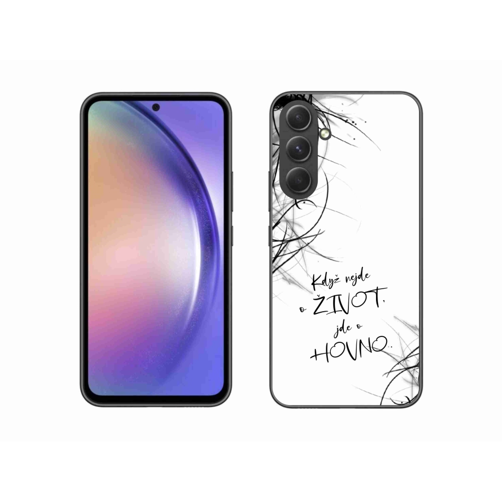 Gél borító mmCase Samsung Galaxy A54 5G - vicces szöveg 16 fehér háttér