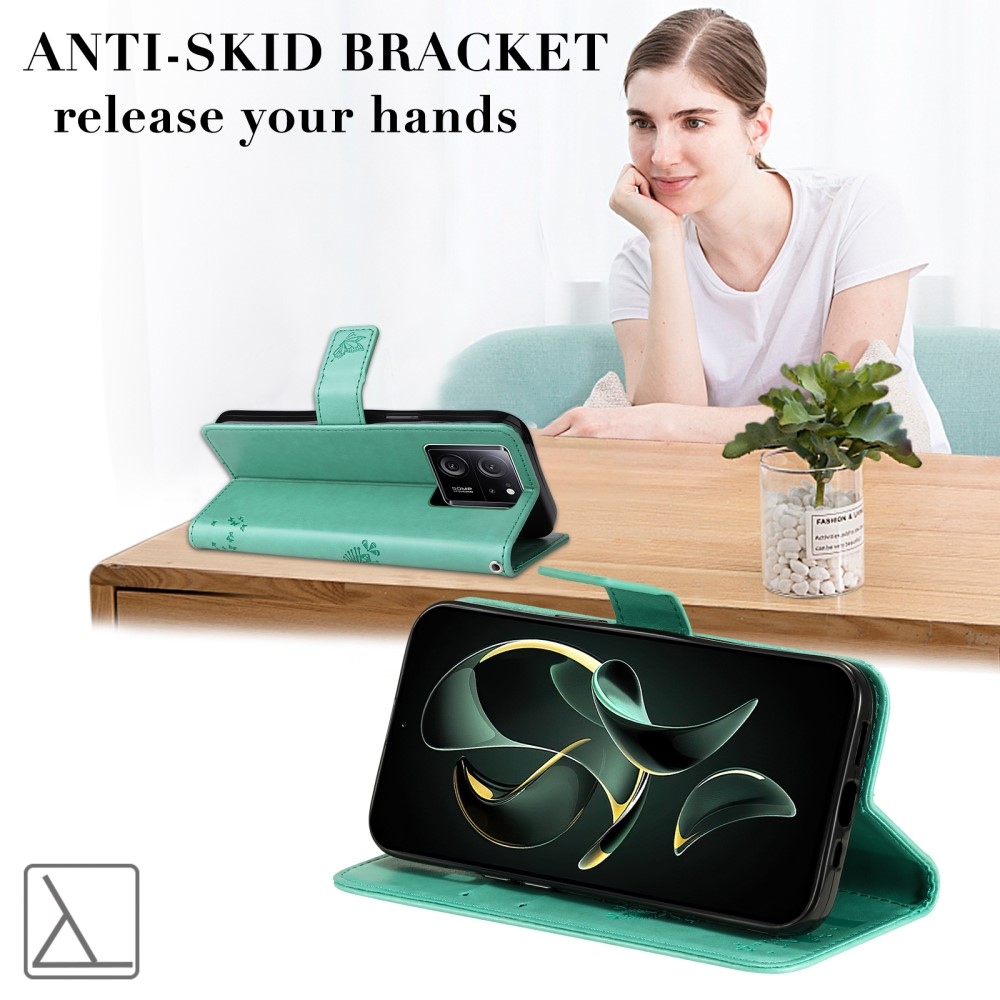 Fa könyv tok a Xiaomi 13T/13T Pro-hoz - teáskék színű