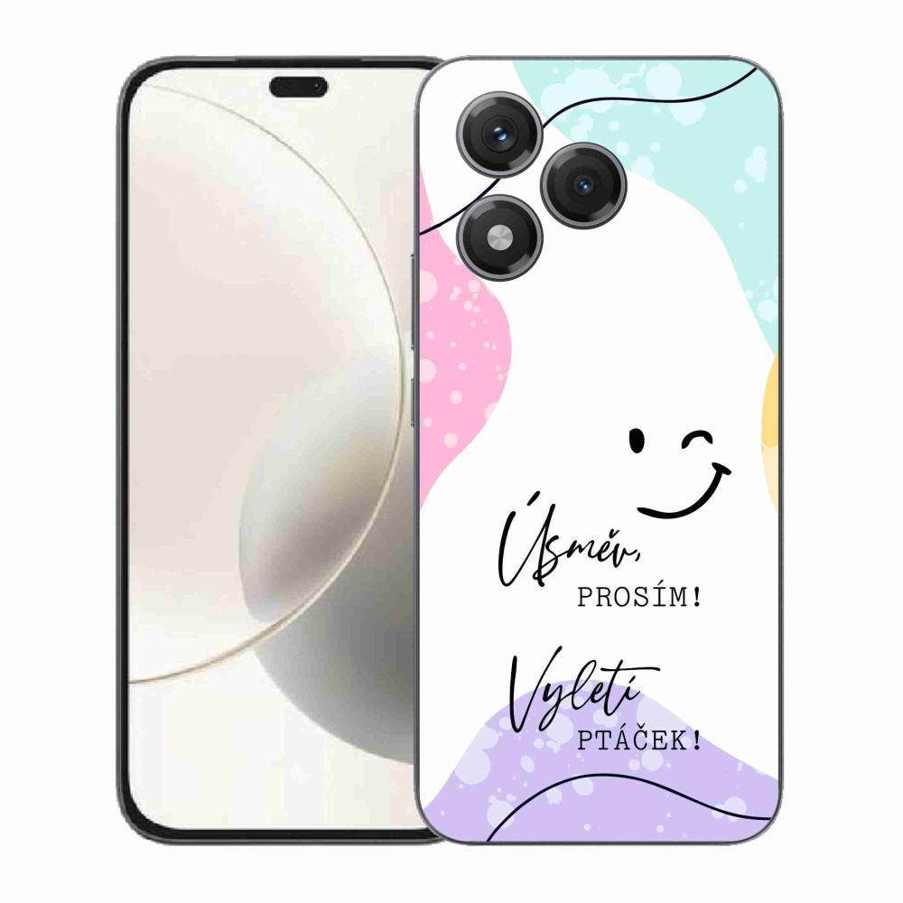 Gél borító mmCase a Honor 400 Lite-hoz - vicces szöveg 4 fehér háttérrel