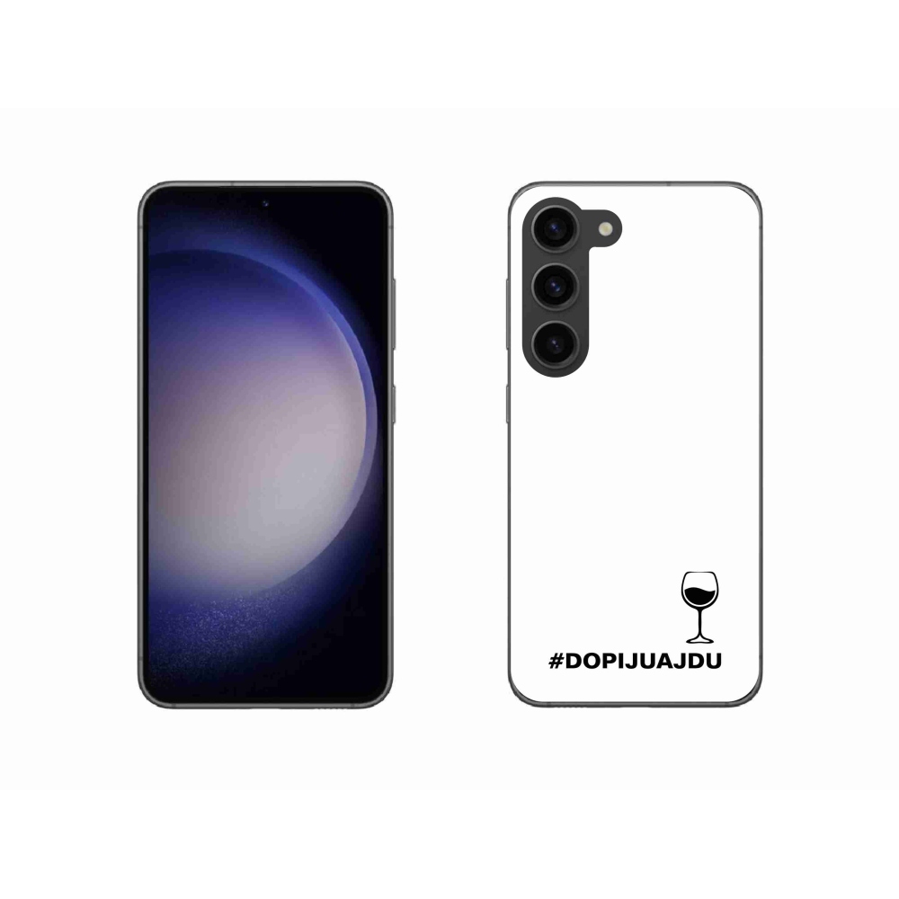 Gél borítás mmCase Samsung Galaxy S23 5G - bor motívum fehér háttérrel
