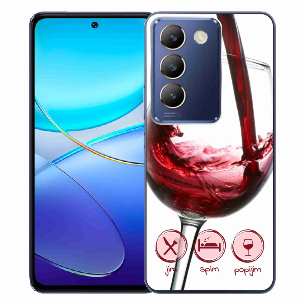 Gél tok mmCase a Vivo V40 SE 4G/5G készülékhez - borospohár piros