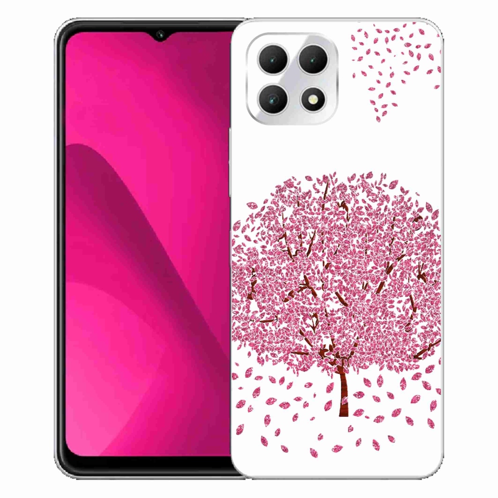 Zselés borítás mmCase a T-Mobile T Phone 2 készülékhez - rajzfilmfa levelekkel